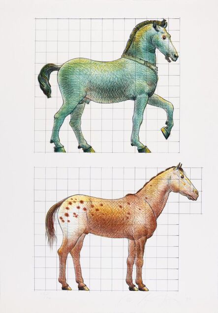 Luis Jiménez, ‘Study of a Classical Horse and a Modern Horse’, 1994