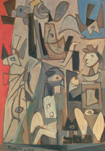 Miguel Ángel Pareja, ‘Composición con figuras’, 1955