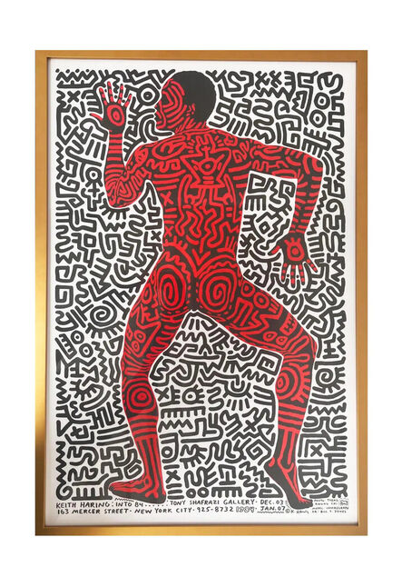 Keith Haring, ‘Keith Haring Into 84 poster (Keith Haring Tony Shafrazi)’, 1983