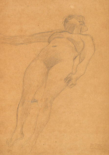 Gustav Klimt, ‘Floating Female Nude with Right Arm Extended’, 1901