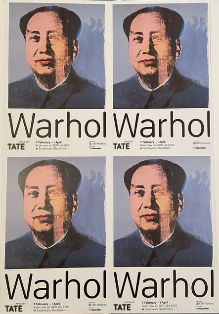 Andy Warhol, ‘Andy Warhol, Mao, Tate Modern, Super Rare Museum Exhibition Poster 7 February - April 1 ’, 1999