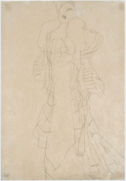 Gustav Klimt, ‘Stehende nach links (Studie zu Portrait Hermine Gallia)’, 1903