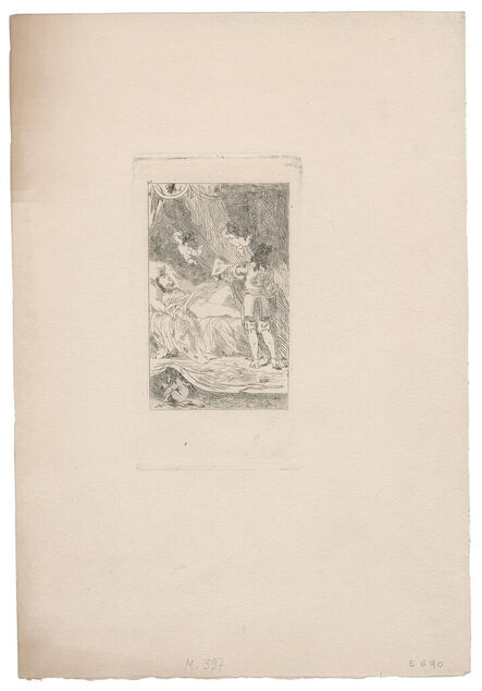 Félicien Rops, ‘Lupanie. Titelbild zum gleichnamigen Werk von Pierre-Cornelle Blessebois 1646-1700, erschienen bei Poulet-Malassis 1864 und bei Leyde 1867.’, 19th Century