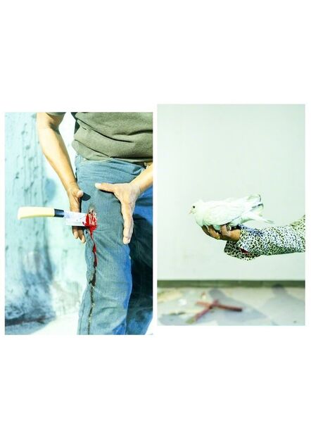 Sarker Protick, ‘'Kinife and Bird' from the Series 'Love Me or Kill Me' Diptych’