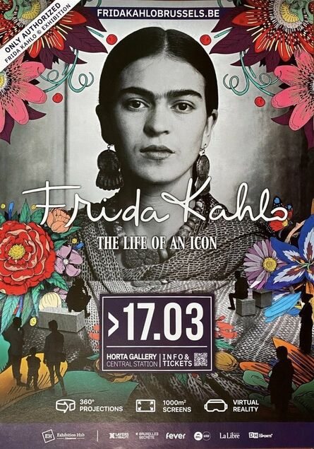 Frida Kahlo, ‘"Frida Kahlo, A LIfe of  an Icon", Super Rare Belgium Exhibition Poster, FREE WORLDWIDE SHIPPING’, 2022