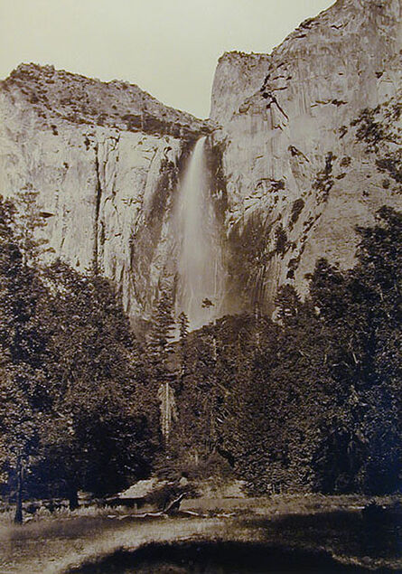 Carleton E. Watkins, ‘Phohono, The Bridal Veil Fall,  at 940 Feet, Yosemite, California’, 1878-1881