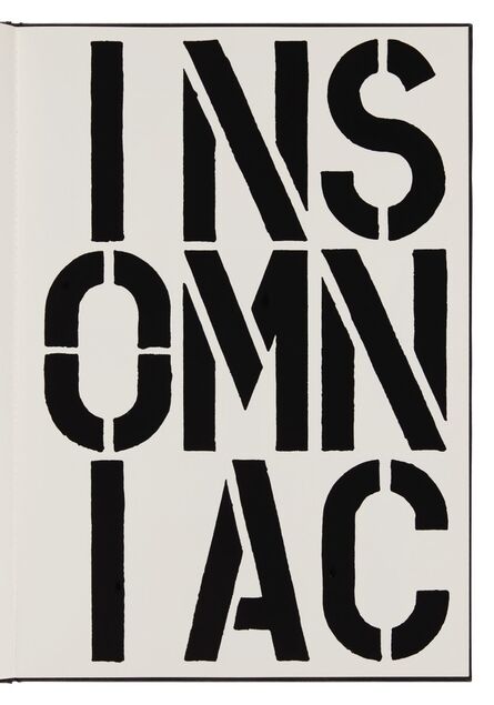 Christopher Wool, ‘Insomniac (page from Black Book) ’, 1989