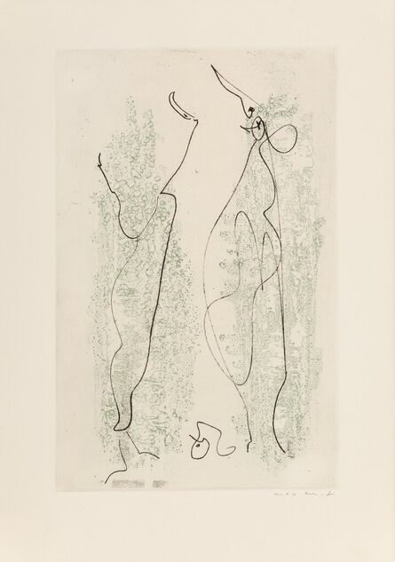 Max Ernst, ‘Two Etchings, from Les Chiens ont Soif’, 1964