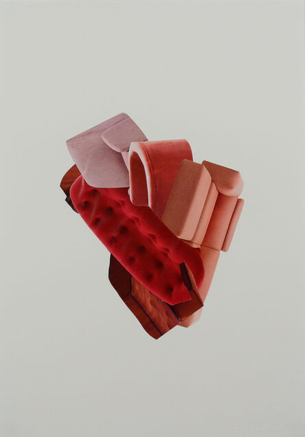 Hisae Ikenaga, ‘Red collage II’, 2021