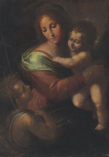 Circle of Giulio Cesare Procaccini, ‘The Madonna and Child with Saint John the Baptist’