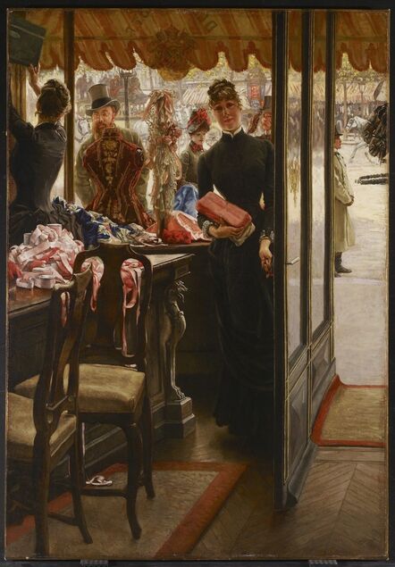 James Tissot, ‘The Shop Girl (La demoiselle de magasin)’, ca. 1883-1885