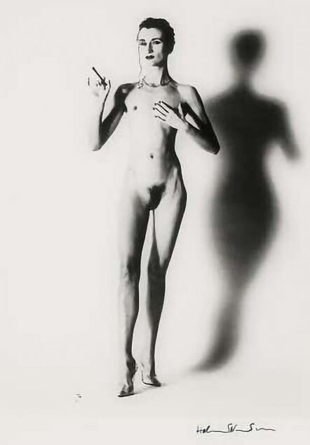 Helmut Newton, ‘Helmut Newton Violetta with Monocle (signed Helmut Newton Big Nude)’, 1991/printed later