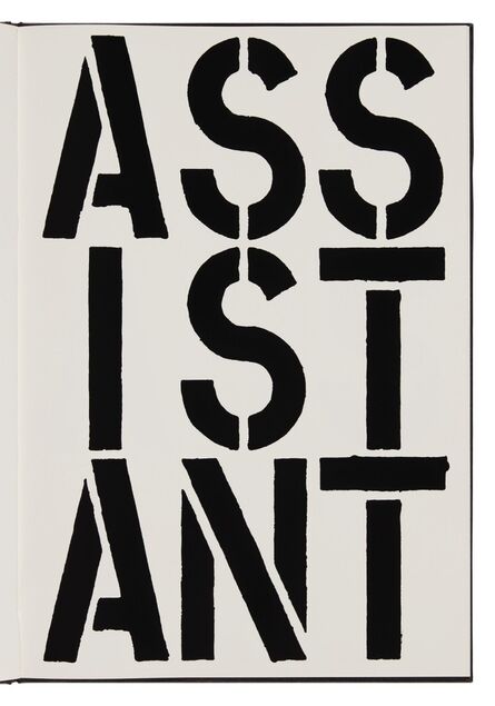 Christopher Wool, ‘Assistant (page from Black Book) ’, 1989