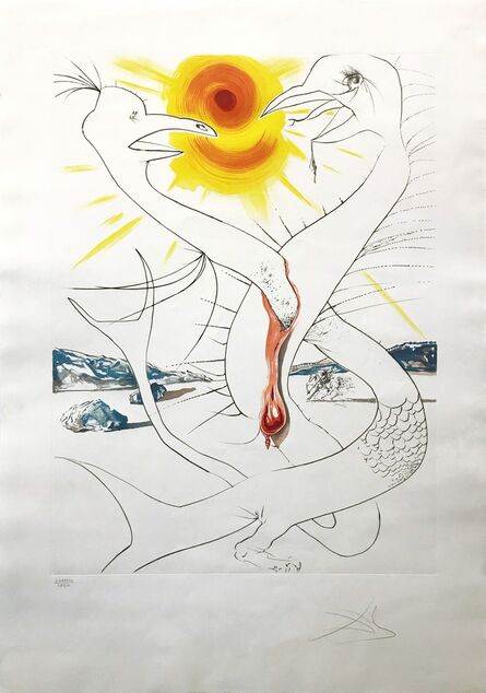 Salvador Dalí, ‘THE CADUSEUS OF MARS NOURISHED BY THE BALL OF FIRE OF JUPITER’, 1974