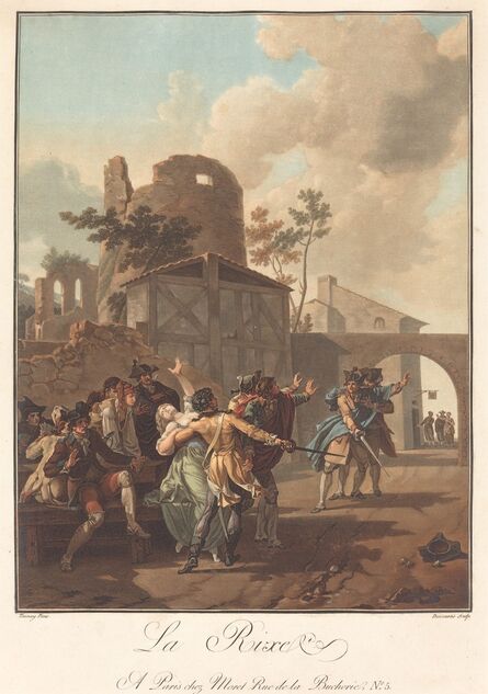 Charles-Melchior Descourtis after Nicolas Antoine Taunay, ‘La Rixe (The Brawl)’, ca. 1792