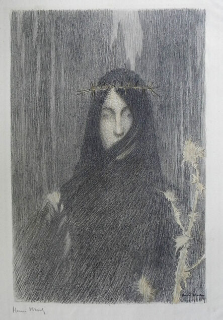 Henri Jean Guillaume Martin, ‘Tête de femme couronnée d'épines’, 1897
