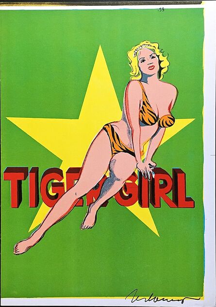 Mel Ramos, ‘Tiger Girl, from the One Cent Life Portfolio  - RARE HAND SIGNED edition’, 1964