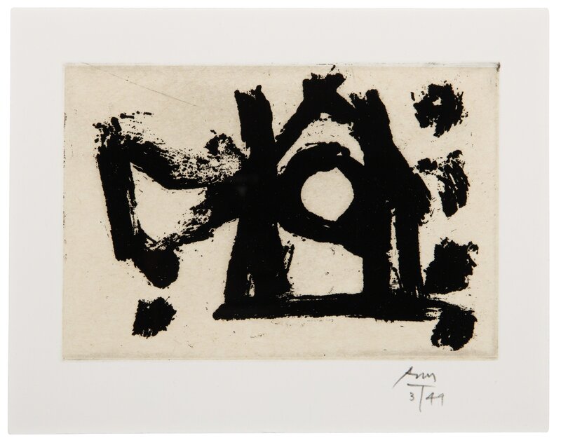 Robert Motherwell, ‘Hallow Men Suite #1-#7’, 1986, Print, The complete set of seven etching and aquatints in colors, on Moriki Chine collé to Rives BFK paper, Christie's