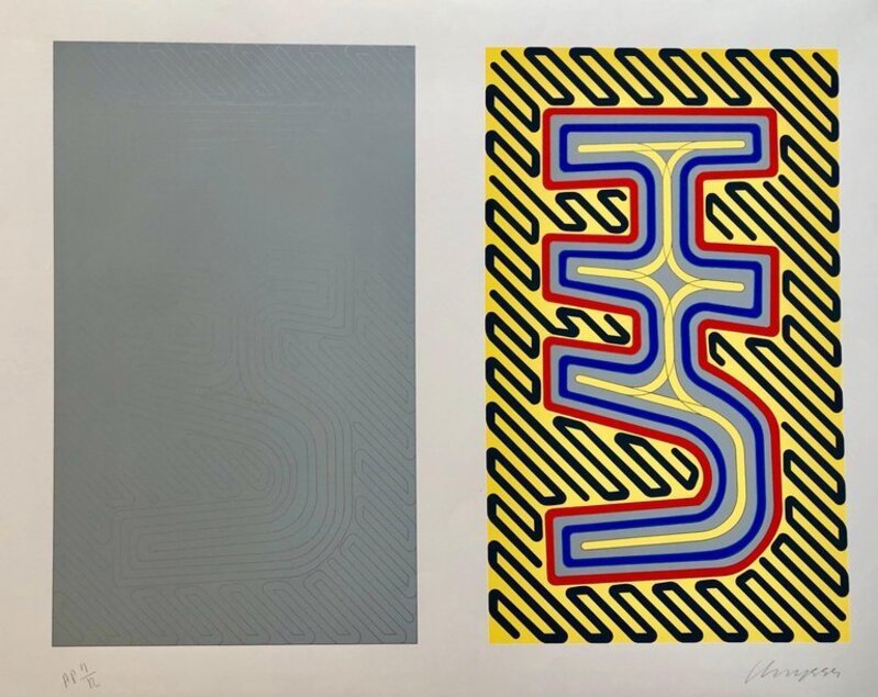 Chryssa, ‘1970's Large Silkscreen Abstract Geometric Day Glo Serigraph Pop Art Print Neon’, 1980-1989, Print, Screen Print, Lions Gallery