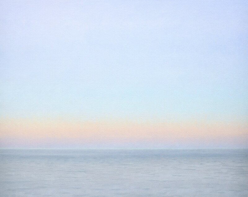 Willard Dixon, ‘Evening Ocean / serene sky and water natural abstraction oil on canvas’, 2017, Painting, Oil on canvas, Andra Norris Gallery