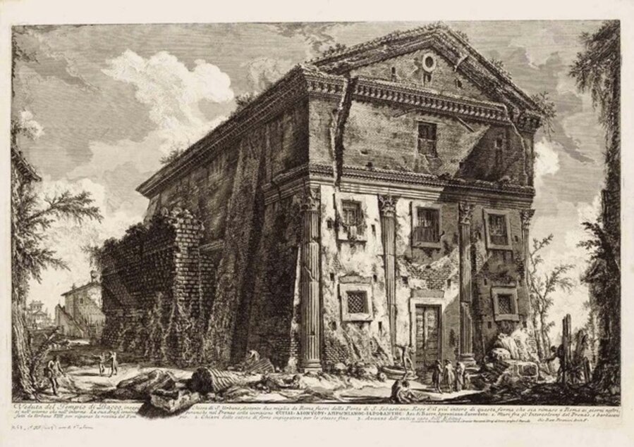 View of the Temple of Bacchus