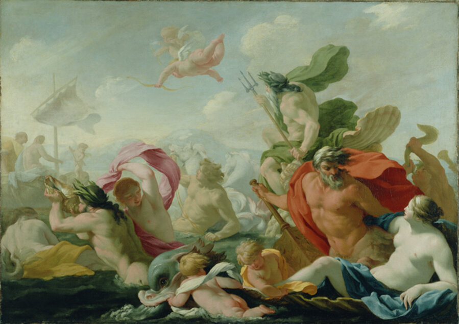 Marine Gods Paying Homage to Love