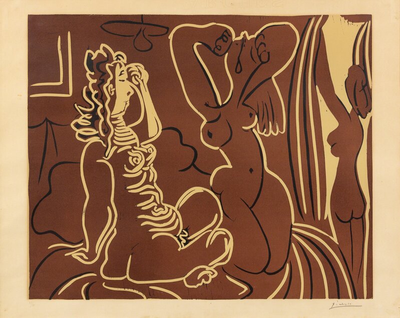 Pablo Picasso, ‘Trois femmes au réveil’, 1959, Print, Linocut, Freeman's | Hindman