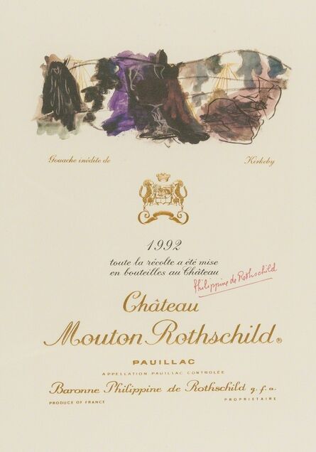 Per Kirkeby, ‘Chateau Mouton Rothschild Pauillac wine label’, 1992