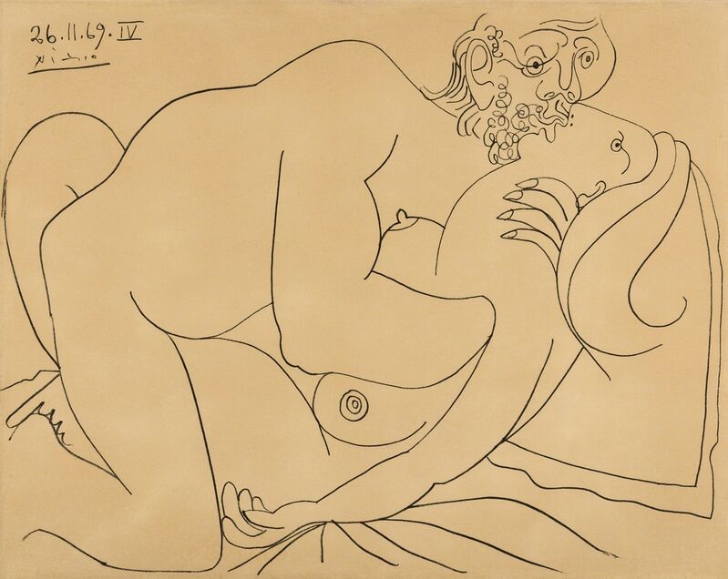 Pablo Picasso, ‘Couple Nu, nos. 26.11.69, nos. IV’, 1972, Print, Lithograph, Forum Auctions