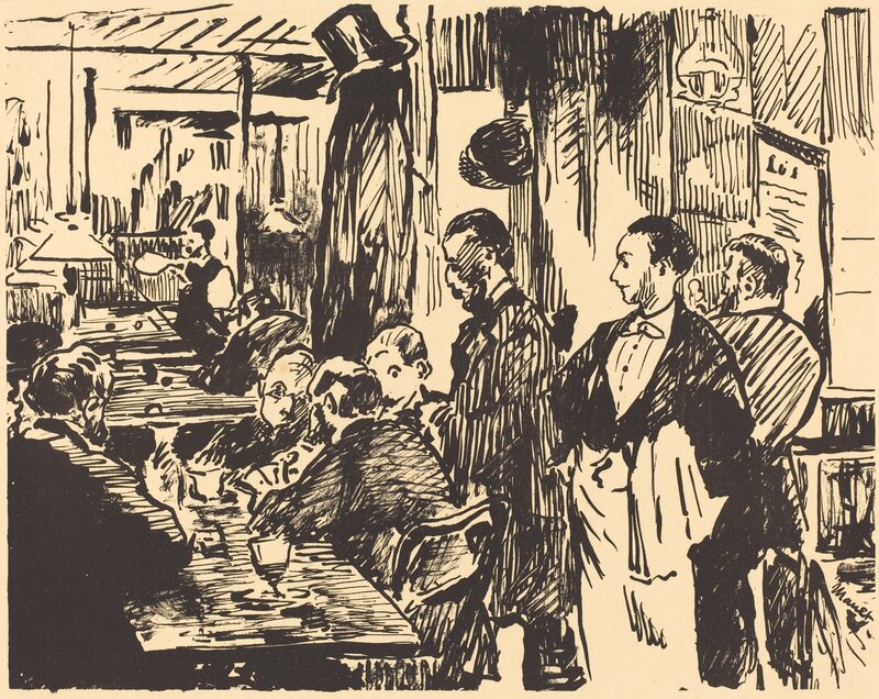 Édouard Manet, ‘At the Café (Au café)’, 1869, Print, Transfer lithograph, National Gallery of Art, Washington, D.C.