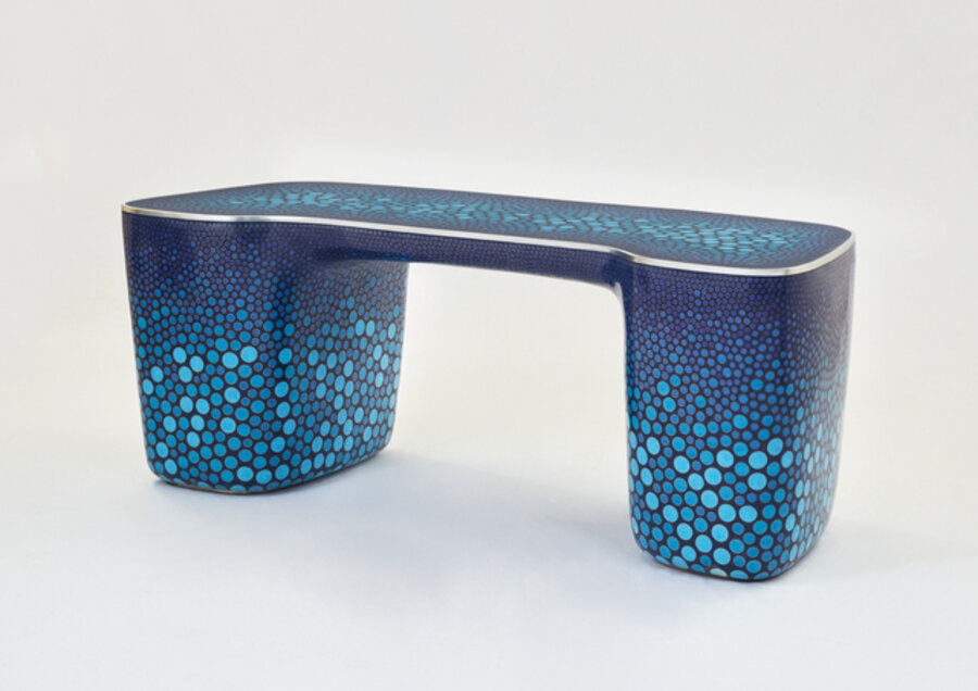 Cloisonné Blue Desk