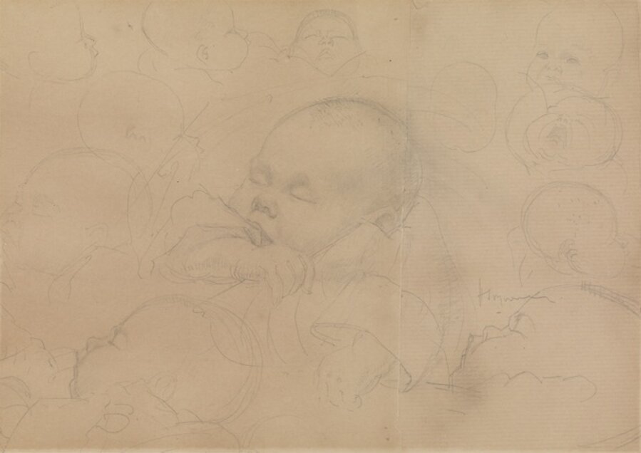 Studies of Sleeping Child: The Artists Nephew Peter