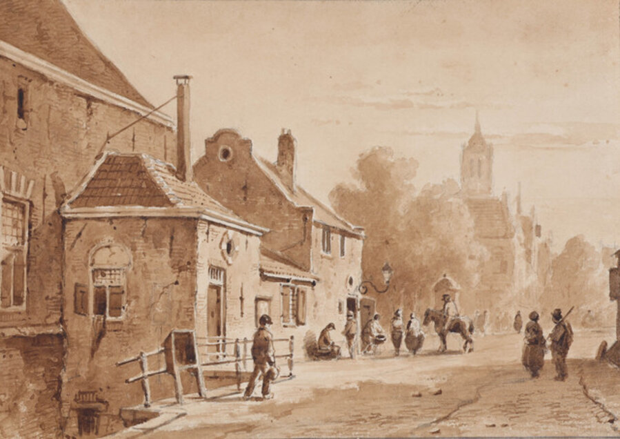 City View with Figures