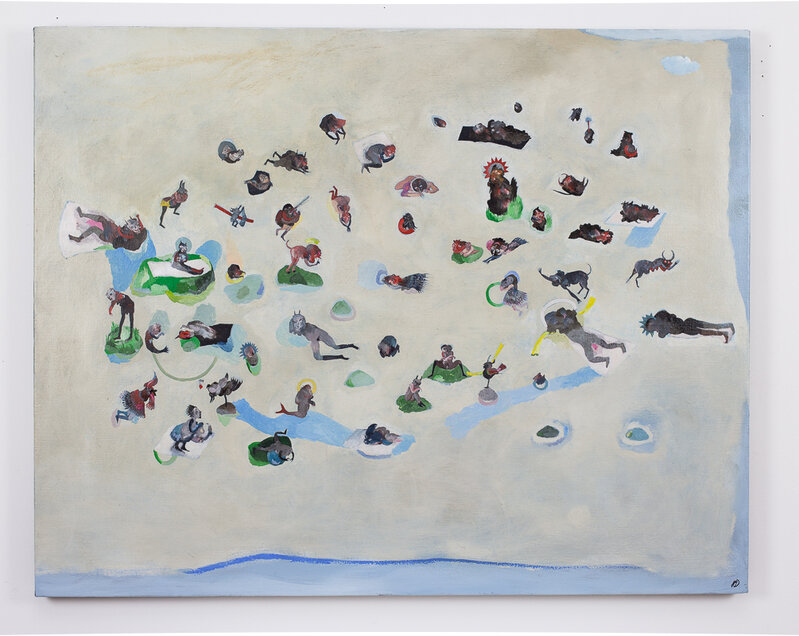 Hélène Duclos, ‘Demographic landscape’, 2017, Painting, Oil and acrylic on canvas, Galerie Claire Corcia