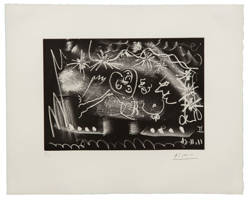 Pablo Picasso, ‘Sous les feux de la rampe: Femme neus’, 1966, Print, Etching and aquatint, Hindman