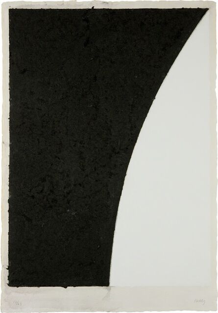 Ellsworth Kelly, ‘Colored Paper Image VI (White Curve with Black II), from Colored Paper Images’, 1976