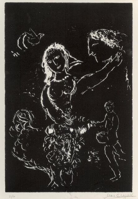 Marc Chagall, ‘Blanc sur noir’, 1972
