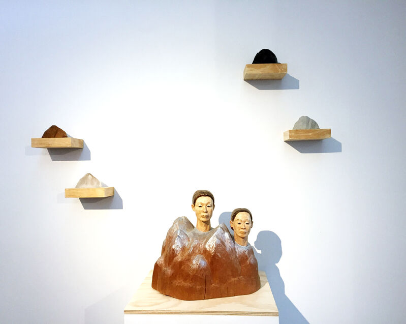 Sachiko Akiyama, ‘Between Earth and Sky’, 2012, Sculpture, Wood, clay, paint, Tracey Morgan Gallery