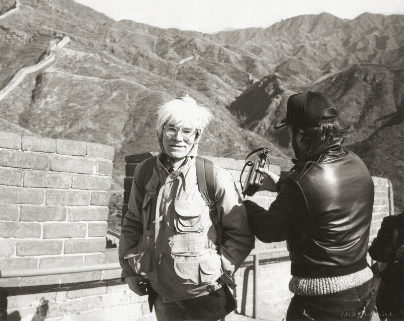 Andy Warhol, ‘Andy Warhol at the Great Wall’, 1982, Photography, Gelatin silver print, Phillips