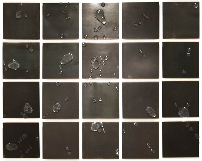 Costas Varotsos, ‘Drops’, 1992, Sculpture, Iron and glass panels, C. Grimaldis Gallery