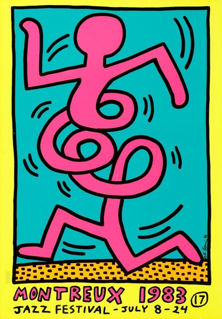 After Keith Haring, ‘Montreaux Jazz Festival, poster’, 1983