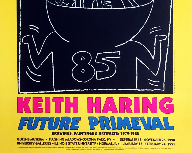 Keith Haring, ‘Keith Haring Future Primeval exhibition poster 1990’, 1990, Ephemera or Merchandise, Offset lithograph, Lot 180 Gallery