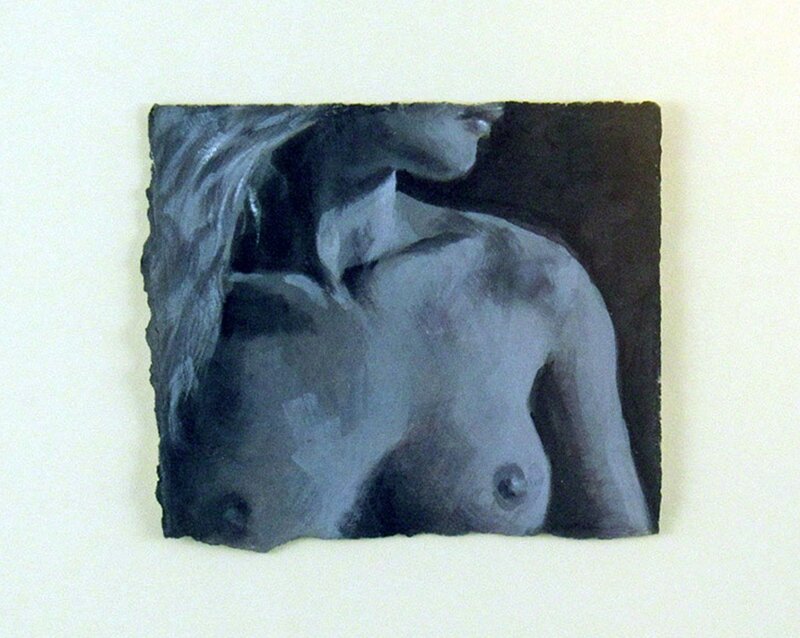 Karin Jurick, ‘Female Bust in Gray’, ca. 2000, Painting, Oil on Paper, Janus Galleries