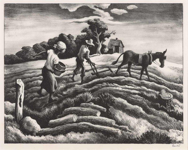 Thomas Hart Benton, ‘Planting (Fath 28)’, 1939, Print, Lithograph, Doyle