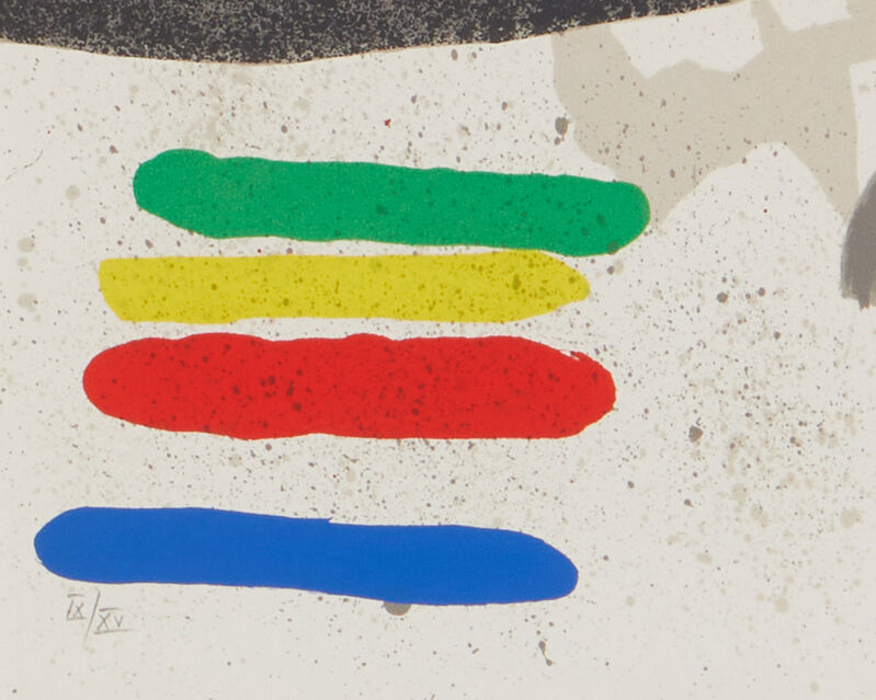 Joan Miró, ‘One plate from "Les Perseides"’, 1970, Print, Color lithograph on wove paper, watermark of the publisher, under Plexiglas, John Moran Auctioneers