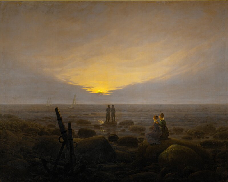 Caspar David Friedrich, ‘Moonrise on the Seashore’, 1821, Painting, Oil on canvas, Erich Lessing Culture and Fine Arts Archive