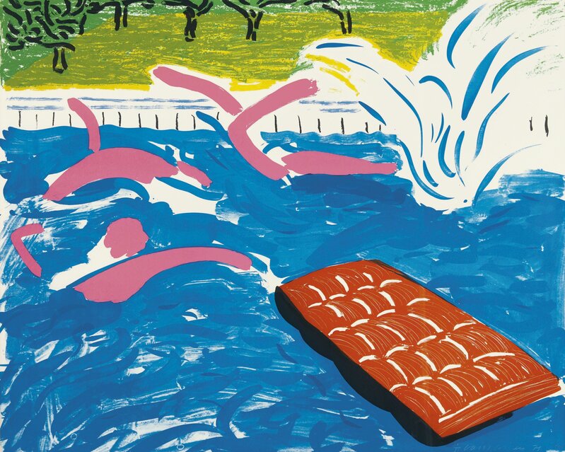 David Hockney, ‘Afternoon Swimming’, 1979, Print, Lithograph in colors, on Arches Cover paper, Christie's