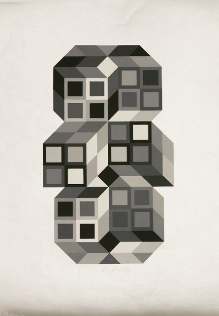 Victor Vasarely, ‘COMPOSITION SILVER’, 1980