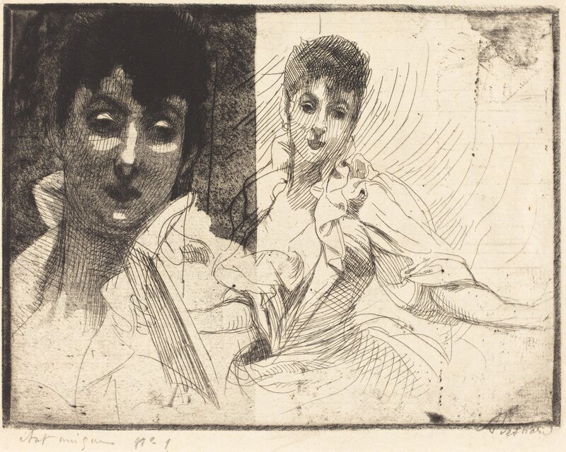 Albert Besnard, ‘Madeleine Lemaire’, 1900, Print, Etching and aquatint on laid paper, National Gallery of Art, Washington, D.C.