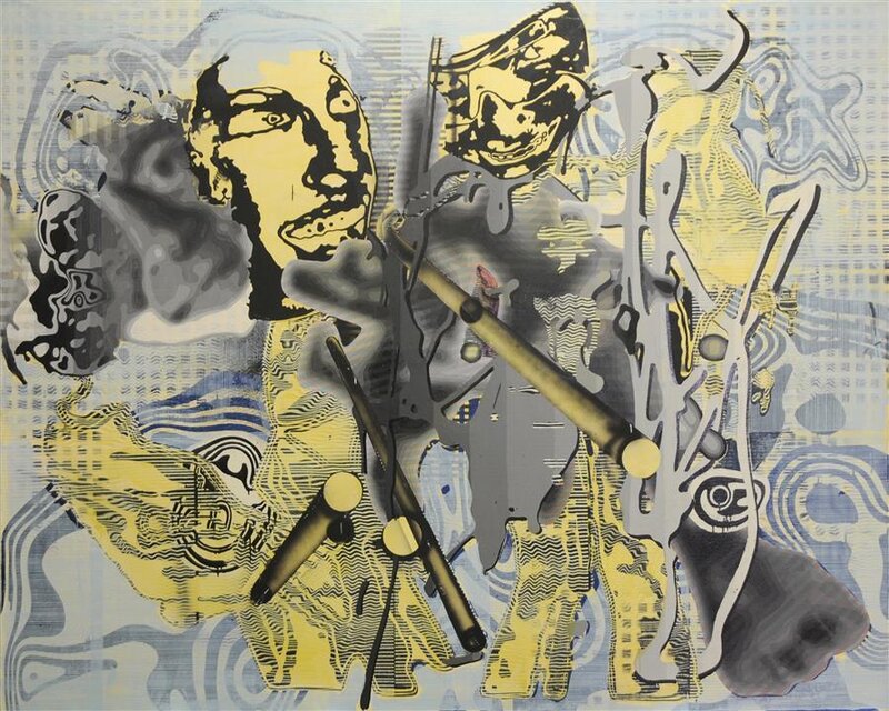 Markus Oehlen, ‘Untitled’, 2002, Painting, Mixed media on canvas, Galeria Filomena Soares